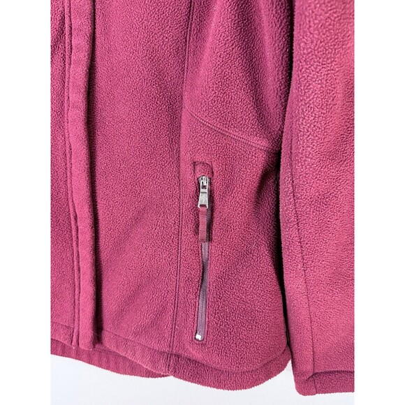 Lands’ End Maroon Full Zip Fleece Jacket Size small - Picture 2 of 6
